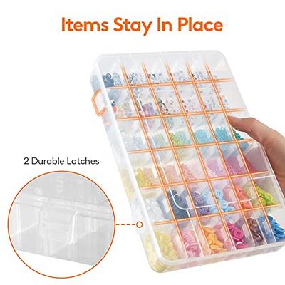 4 Pcs 15 Grids Clear Organizer Box Plastic Storage Container with  Adjustable Dividers for Beads Art DIY Crafts Jewelry Fishing Electronics  Small Parts