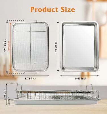 Air Fryer Basket For Oven Stainless Steel Oven Mesh Basket 8inch Crisping  Basket Wire Cooling Racks