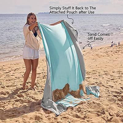 Extra Large Lightweight Quick Dry Beach Towel With Pockets