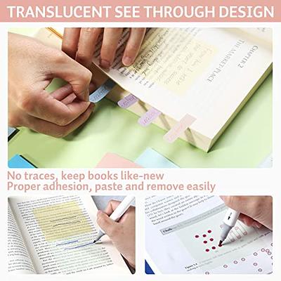 PARTSPOWER Transparent Sticky Notes, Clear Sticky Tabs - Translucent Page  Flags Book Markers, Perfect for Reading Annotating, Bible Journaling School  Study Office School Supplies (Pearl) - Yahoo Shopping