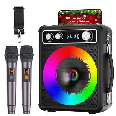 UHF Wireless Microphone System, Valentines Day Gifts, with Rechargeable  Bluetooth Receiver, Bluetooth Microphone for Speaker, Car Karaoke, Family