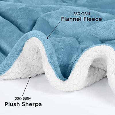 Utopia Bedding Sherpa Bed Blanket Queen Size Grey 480GSM Plush