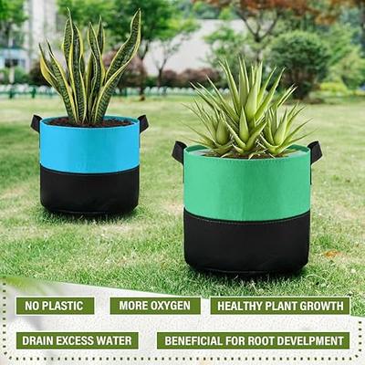 JERIA 12-Pack 5 Gallon, Vegetable/Flower/Plant Grow Bags, Aeration Fabric  Pots with Handles (Black), Come with 12 Pcs Plant Labels