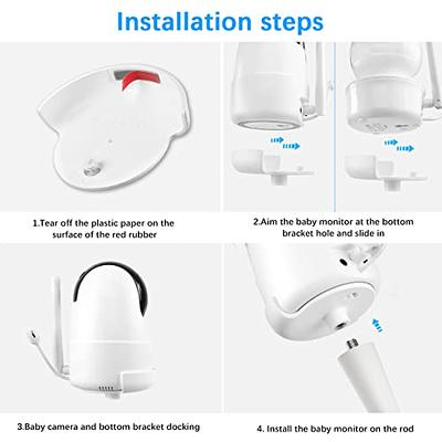 Flexible Clip Clamp Mount with Base For Babysense HD S2, Babysense