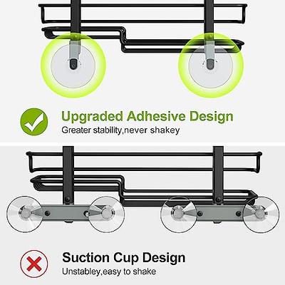 Thideewiz 3 Tier Hanging Shower Caddy over Shower Head, Black Rustproof  Shower Organizer with Hooks, Anodized Aluminum Rod and Stainless Steel Shelf