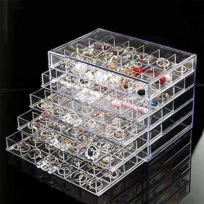 Multi-grid Jewelry Clear Storage Box Big Capacity Compartment Beads  Organizer Case Rings Earrings Necklace Holder Container