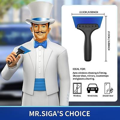 MR.SIGA Small Squeegee for Tile, Glass, Mirror, Shower, Window Tint  Squeegee for Car, 2 in 1 Mini Glass Squeegee with Built in Ice Ripper, 5  inch Blade, 2 Pack - Yahoo Shopping