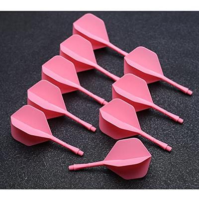 Generic 12x Black And Pink Integrated Darts Shafts W/ Flights 2BA
