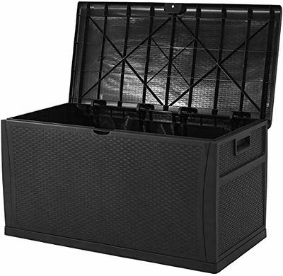 Zenova 52-Gallon Small Deck Box Outdoor Storage Container - 52