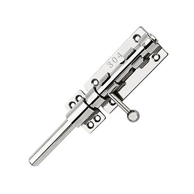 Biaungdo 2 Pcs 6 Inch Door Gate Flush Bolt, Stainless Steel Flush Slide  Lock Bolt Heavy Duty French Door Lock Latch Concealed Slide Lock Flush Bolt  for Door(Brushed Steel, Double-Open Door) 