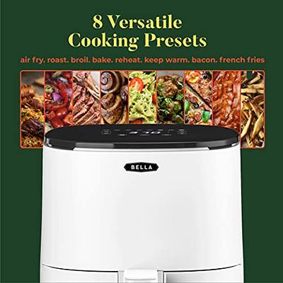 Bella Matte Black 8-Qt. Dual-Basket Touchscreen Air Fryer