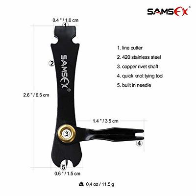 SAMSFX Fishing Knot Tying Tool, Fly Fishing Tippet Cutter, Line