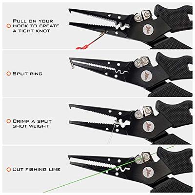 KastKing Cutthroat 7 inch Fishing Pliers, 420 Stainless Steel Fishing  Tools, Saltwater Resistant Fishing Gear, Tungsten Carbide Cutters, 7  Straight Nose, Black - Yahoo Shopping
