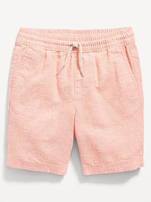 Linen-Blend Jogger Shorts -- 7-inch inseam