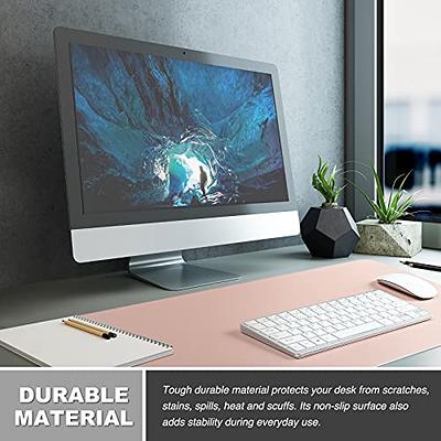 Computer Desk Mat, PU Leather Gaming Mouse Pad, Non-Slip Keyboard Mouse  Mat, Waterproof Desk Writing Pad Protector for Office and Home (31.5 x  15.7)