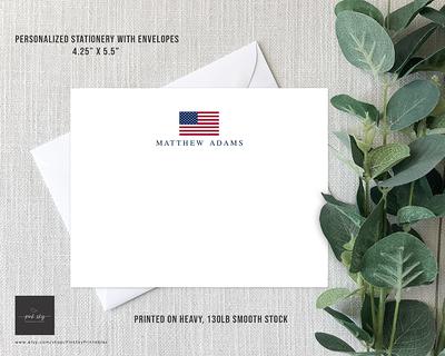 Personalized Note Cards & Envelopes Set, Stationery Cards