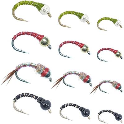 The Fly Fishing Place Basics Collection - Bead Head Nymph Assortment - 10  Wet Flies - 5 Patterns - Hook Sizes 12, 14, 16