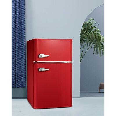 Bodare Retro Mini Fridge with Freezer: 3.2 Cu.Ft Mini Refrigerator