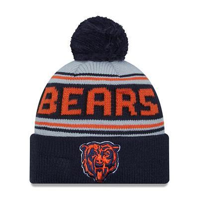 New Era Chicago Bears Black/Heathered Gray Grandpa Cuffed Knit Hat with Pom