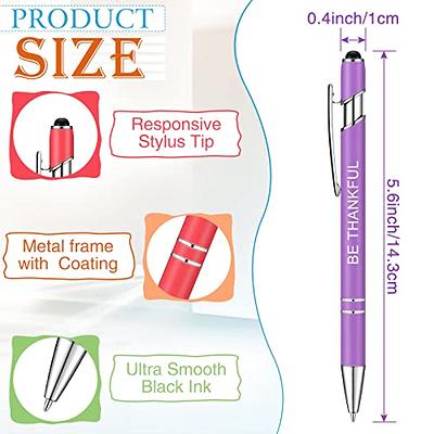 Cobee®Stylus Tip Ballpoint Pens, 6 Pieces 1.0mm Retractable Ball Point Pen  Medium Point Smooth Writing Pen Black Ink Metal Pen Stylus Nice Pen for