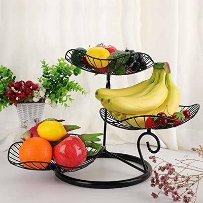 3 Tier Stainless Steel Fruit basket - Large Fruit Storage Bowl - HomeItUsa