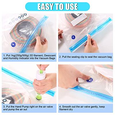 GIANTARM 3D Printer Filament Vacuum Storage Bags Kit with Electric Pump,  Prevent and Monitor Moisture Keeping Filament Dry, Larger Vacuum Bag/Kit,  40