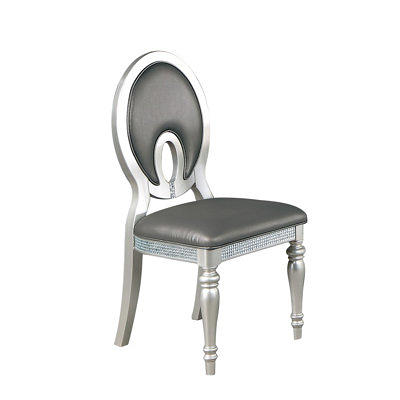 King Louis Back Side Chair in Dark Gray - Yahoo Shopping