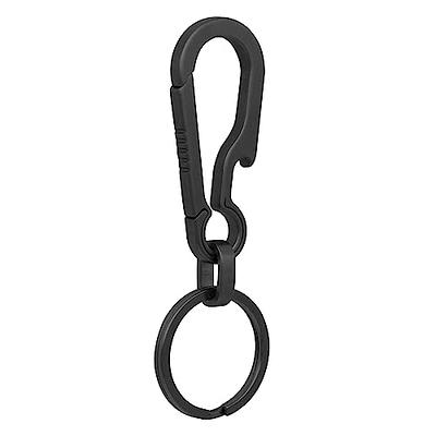 FEGVE Key Ring, Titanium Side Pushing Key Rings Keychain Rings Small Split  Keyrings for Men (Grey-8pcs)