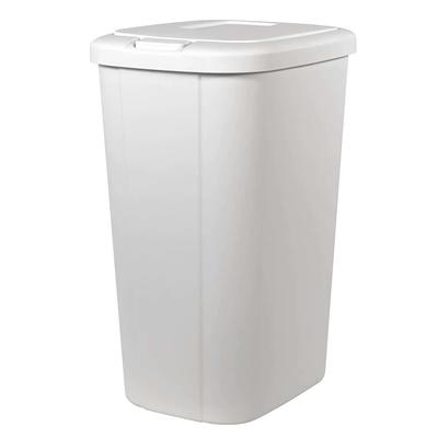 Elama 30-Liter/7.9-Gallon Soft Pedal Cylindrical Trash Can ,Silver