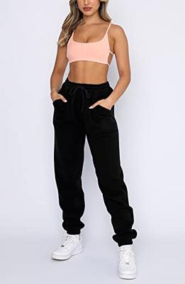 DISCIPBUSH Fleece Lined Black Womens Sweatpants - Cotton