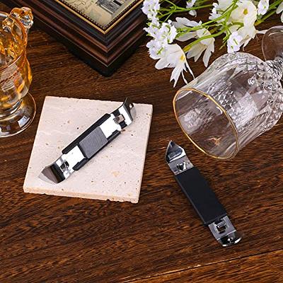 2Pcs Travel Easy To Carry Multifunctional Household Beverage Can Opener  Bottle Opener Beer BLACK