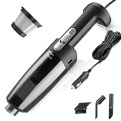AstroAI Car Vacuum, Car Accessories, Portable Handheld Vacuum Cleaner with  7500PA/12V High Power, LED Light and 16.4 Ft Cord, Car Cleaning Kit with 3