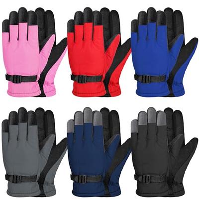 Newcotte 3 Pairs Kids Long Cuff Waterproof Winter Gloves Kids Snow Ski  Gloves Stay on Windproof Warm Gloves Mittens for Boys Girls Outdoor Sports Aged  6-10 Classic Style