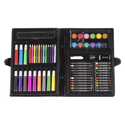 Cool Bank Professional Art Set 85 Piece with Built-in Wooden Easel, 2  Drawing Pad, Deluxe Art Set in Portable Wooden Case-Painting 