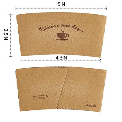 Insulated Cardboard Paper Christmas Coffee Cup Sleeves