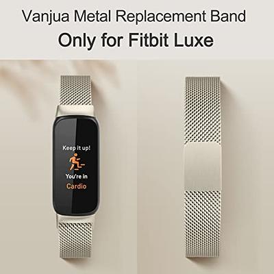 Metal Band for Fitbit Luxe Bands Women Men, Stainless Steel Mesh Loop  Adjustable Magnetic Wristband Replacement Strap Compatible with Fitbit Luxe  Fitness and Wellness Tracker (Champagne Gold) - Yahoo Shopping