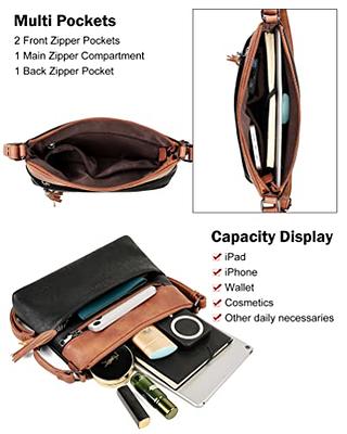 POIUGOYA Medium Crossbody Bags for Women Trendy, Leather Women's Shoulder  Handbag,Multi Pockets Travel Purse with Card Slots
