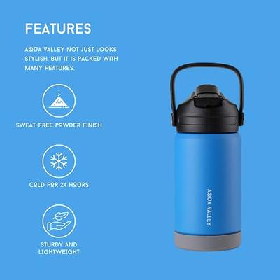 32oz Stainless Steel Insulated Water Bottle with Flexible Chug Lid - Aqua