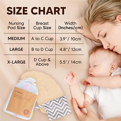 Organic Bamboo Nursing Breast Pads - 14 Pack Reusable Washable Nursing Pads  for Breastfeeding and Maternity with Laundry Bag - Soft, Super Absorbent