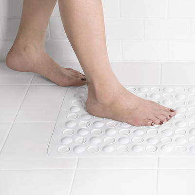 Kenney - White Pebble Soft Rubber Bath Mat