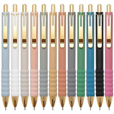 Aisibeiger Ballpoint Pens Black Ink Ball Point Pen with Super Soft Grip  Medium Point 1.0mm Office Pens (Gold 12-count) - Yahoo Shopping