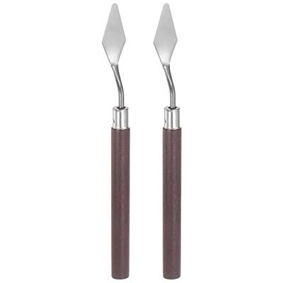 2Pcs Stainless Steel Palette Painting Knife Spatula Scraper Blade