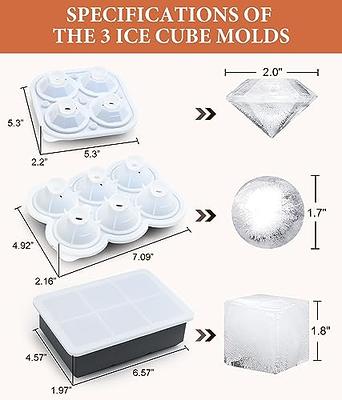 Diamond Shape Ice Cube Maker Molds Reusable Ice Maker Flexible 6