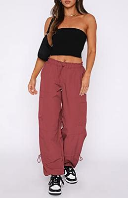 Lepunuo Cargo Pants for Women High Waisted Casual Pants Baggy Stretchy Wide  Leg Y2K Streetwear with 6 Pockets : : Clothing, Shoes 