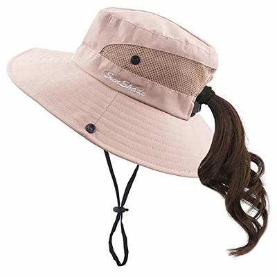 Mukeyo Toddle Child Kids Girl Summer Sun Hat Wide Brim UV Protection Hats  Foldable Ponytail Bucket Cap for Beach Fishing Pure Pink - Yahoo Shopping