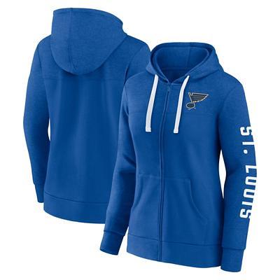 Men's Antigua Oatmeal St. Louis Blues Axe Bunker Tri-Blend Pullover Hoodie