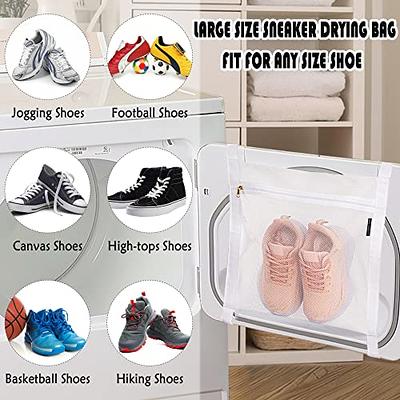 Sneaker Dryer and Wash Bag with Elastic Straps - 15.5 x 15.5 Inch