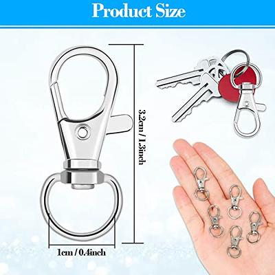 100 Pcs Keychain Hooks With Key Rings, Keychain Clip Hooks With