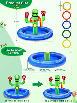 Outdoor Swimming Pool accessories Inflatable Cactus Ring Toss Game Set  Floating Pool Toys Beach Party Supplies Party Bar Travel - Realistic Reborn  Dolls for Sale