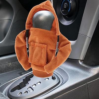 Car Gear Shift Hoodie Cover, Sweatshirt Auto Gear Shift Knob Cover Car  Shifter Hoodie Gear Shift Lever Knob Cover Car Interior Decoration for Most